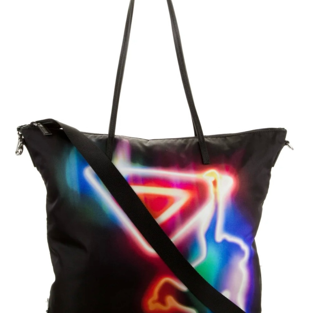 Prada Neon Monkey Tessuto Tote